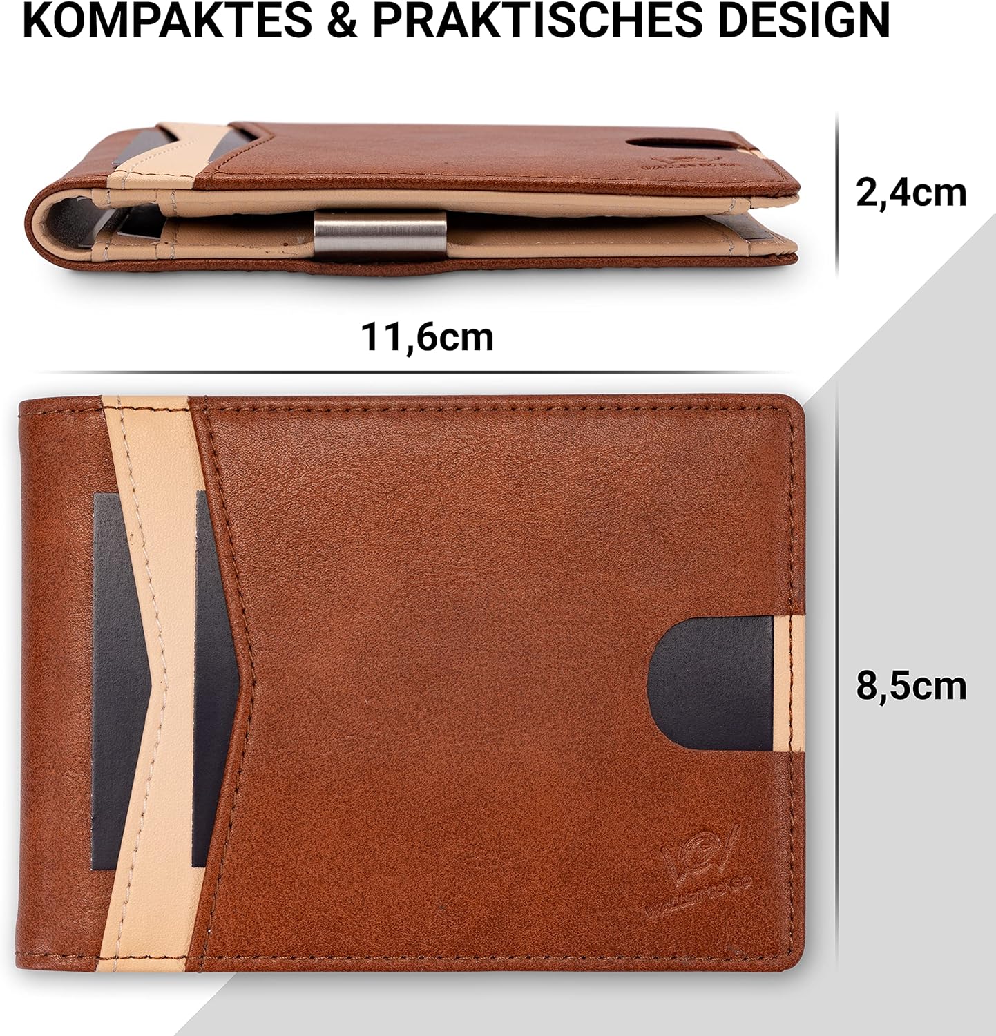 Wallet - Braun / beige