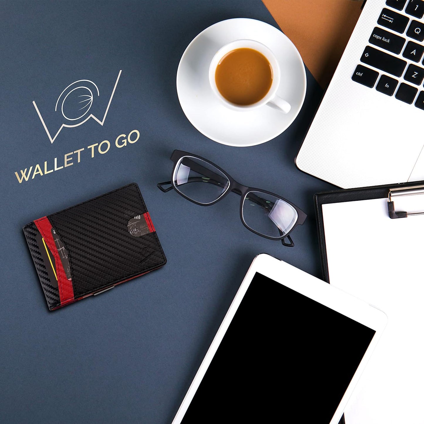 Wallet - schwarz/rot - carbon