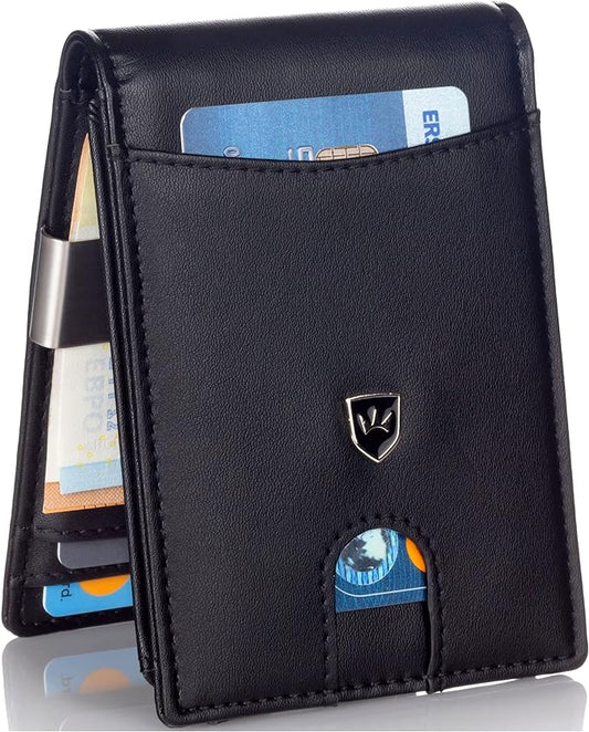 Kronenschein® Slim Wallet Geldbörse schwarz