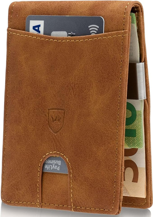 Kronenschein® Slim Wallet Geldbörse Braun