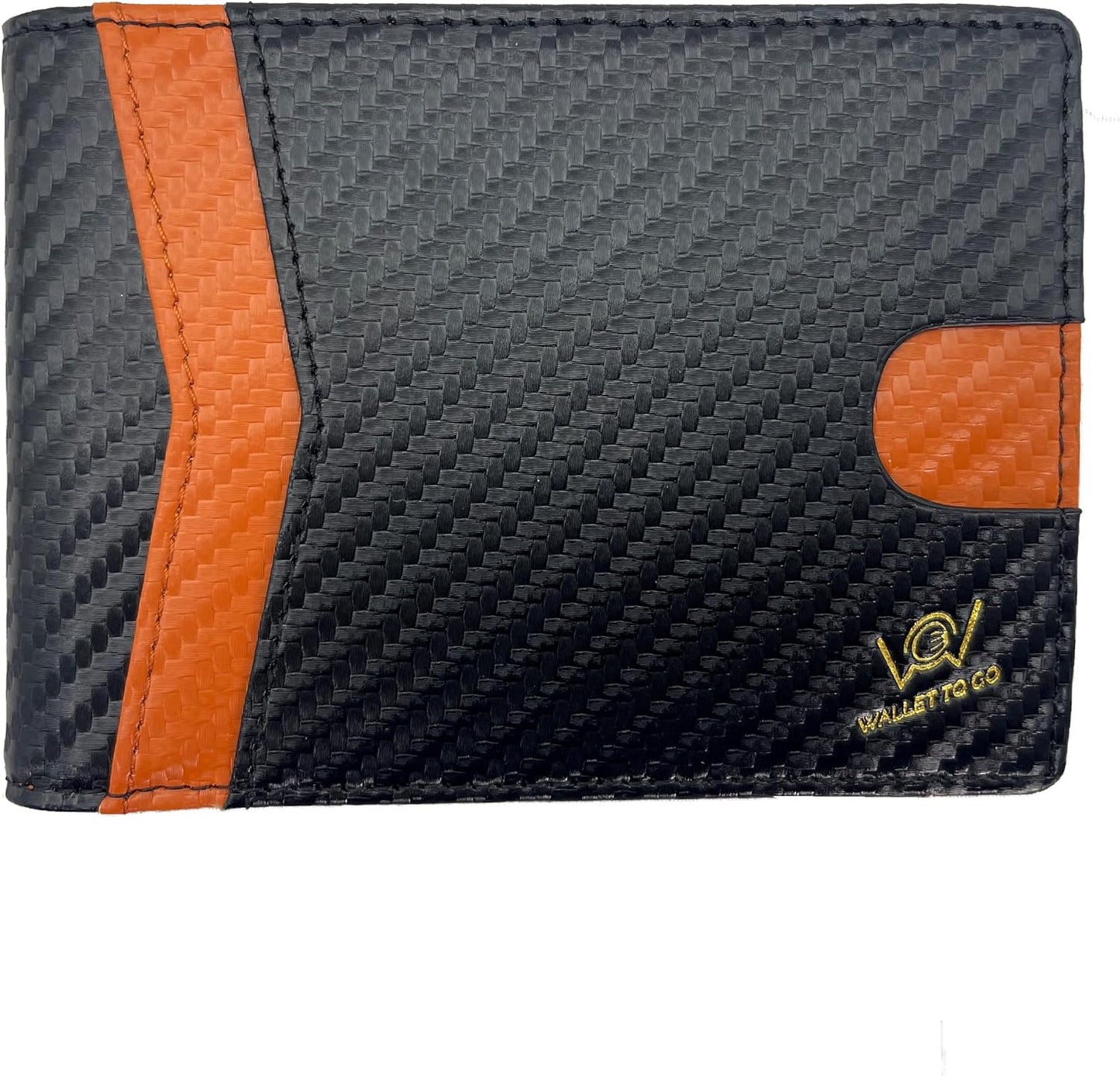 Wallet - schwarz / orange - carbon optik